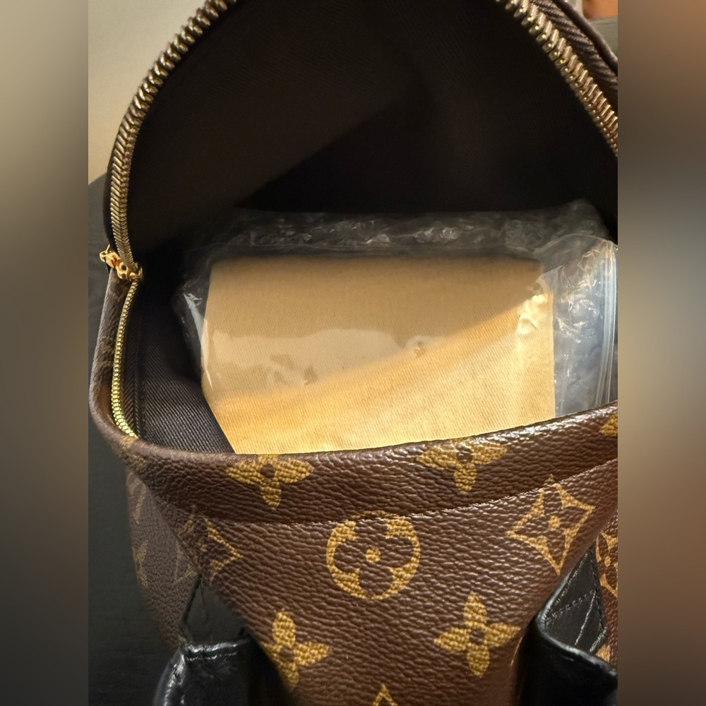 AUTHENTIC Louis Vuitton Brown Monogram Backpack- Palm Springs- MM - Picture 6 of 16